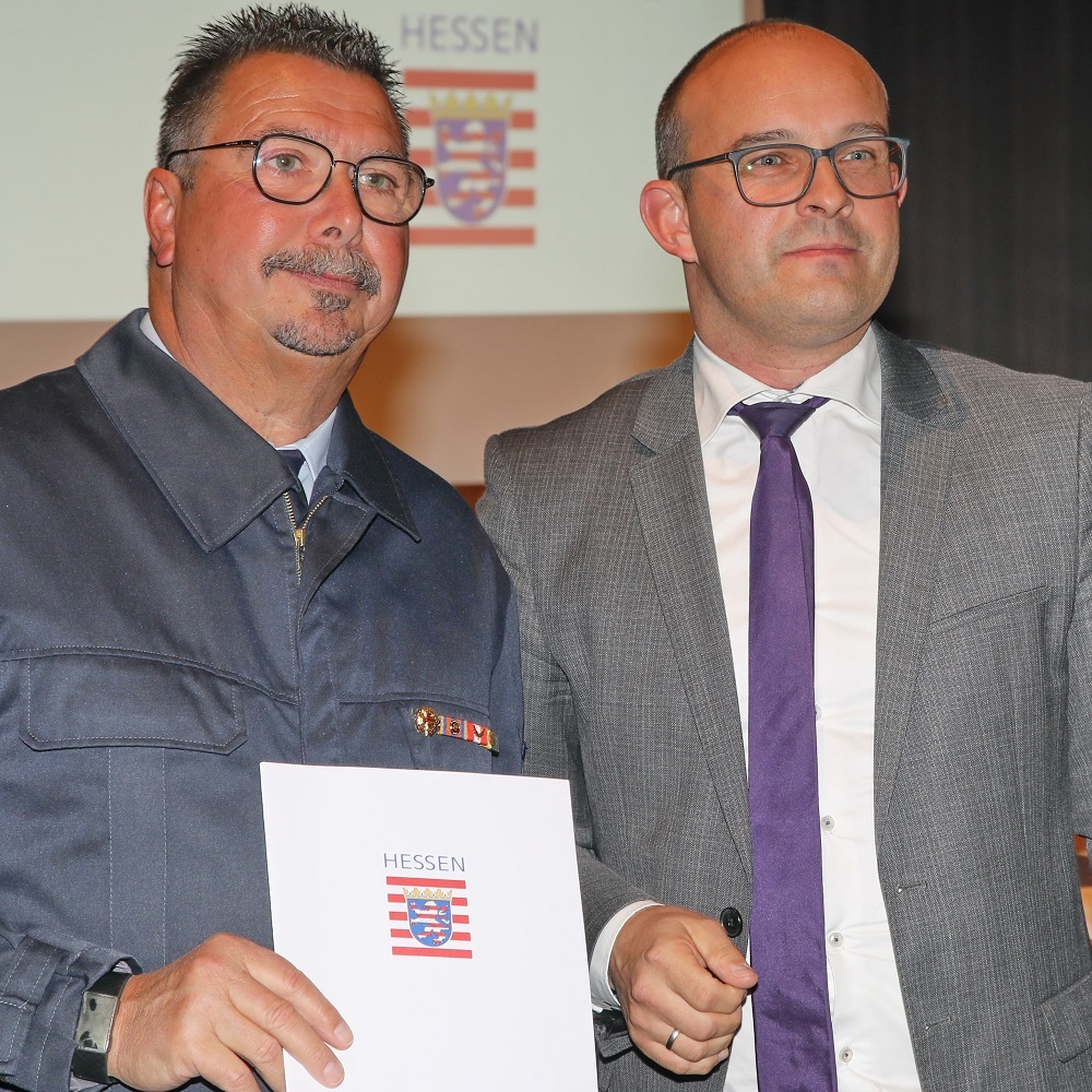 Wolfgang Kraft und 1.Kreisbeigeordneter Lutz Köhler