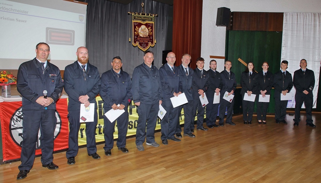 Beförderte Mitglieder der Einsatzabteilung