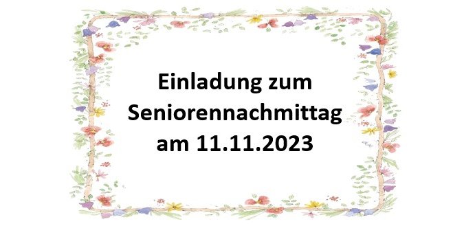 Einladung zum Seniorennachmittag