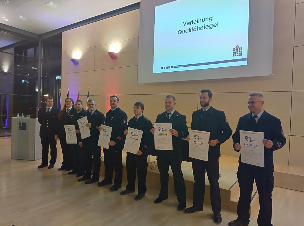 Jugendfeuerwehr Erzhausen mit Qualitätssiegel ausgezeichnet