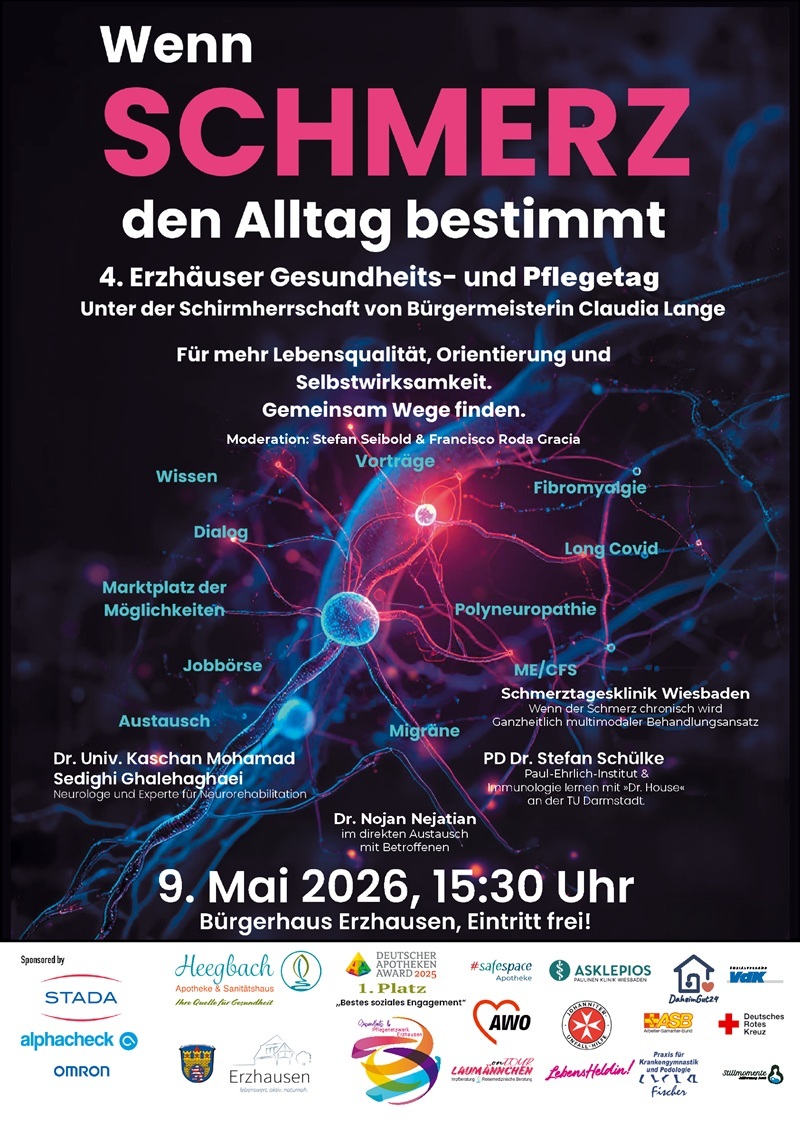 Flyer zur Veranstaltung Wenn Schmerz den Alltag bestimmt. 