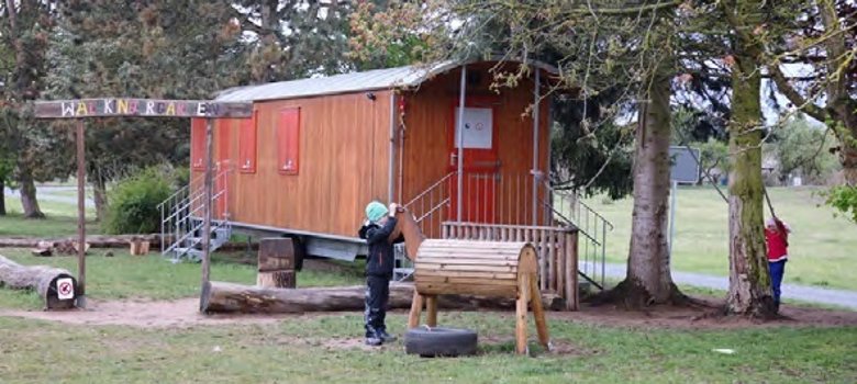 Blick auf den Waldkindergarten
