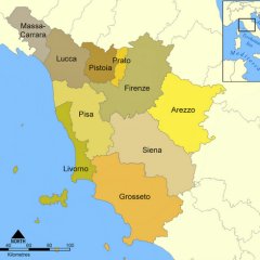 Landkarte Toscana