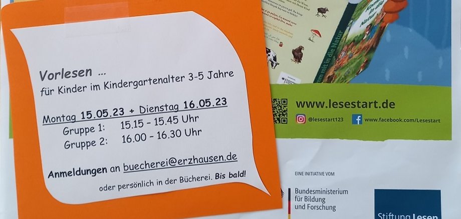 Vorlesen für Kinder im Kindergartenalter (3-5Jahre)